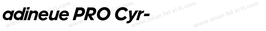 adineue PRO Cyr字体转换